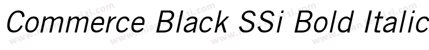 Commerce Black SSi Bold Italic字体转换
